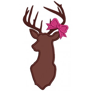 Deer with a Bow Hunting Applique Machine Embroidery Design Digitized Pattern